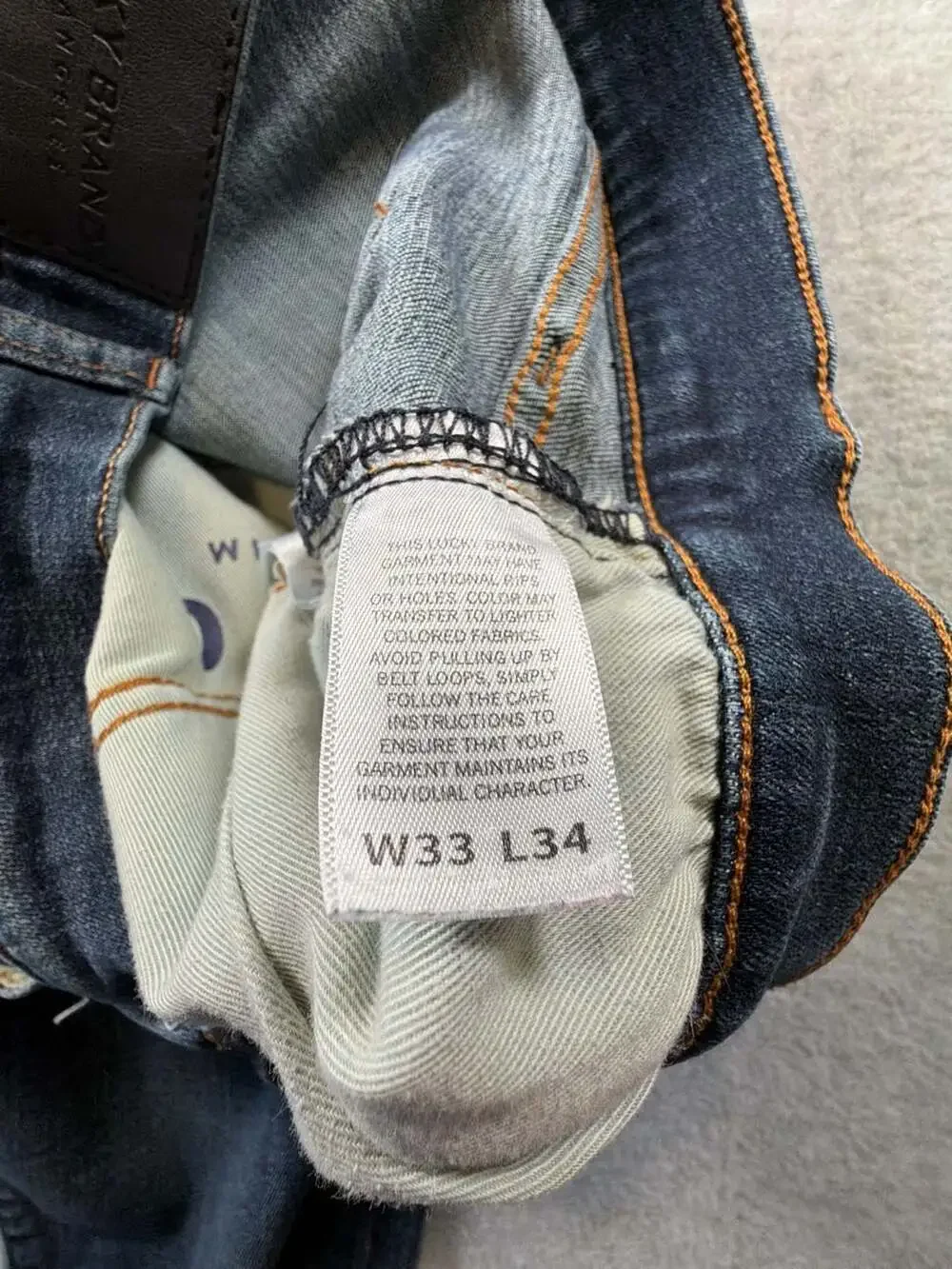 Lucky Brand Men's Slim Fit Medium Wash Denim Jeans W33 L34